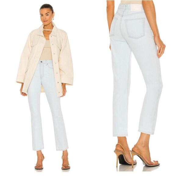 GRLFRND Karolina High Rise Straight Crop Light Wash size 25 - Picture 1 of 6